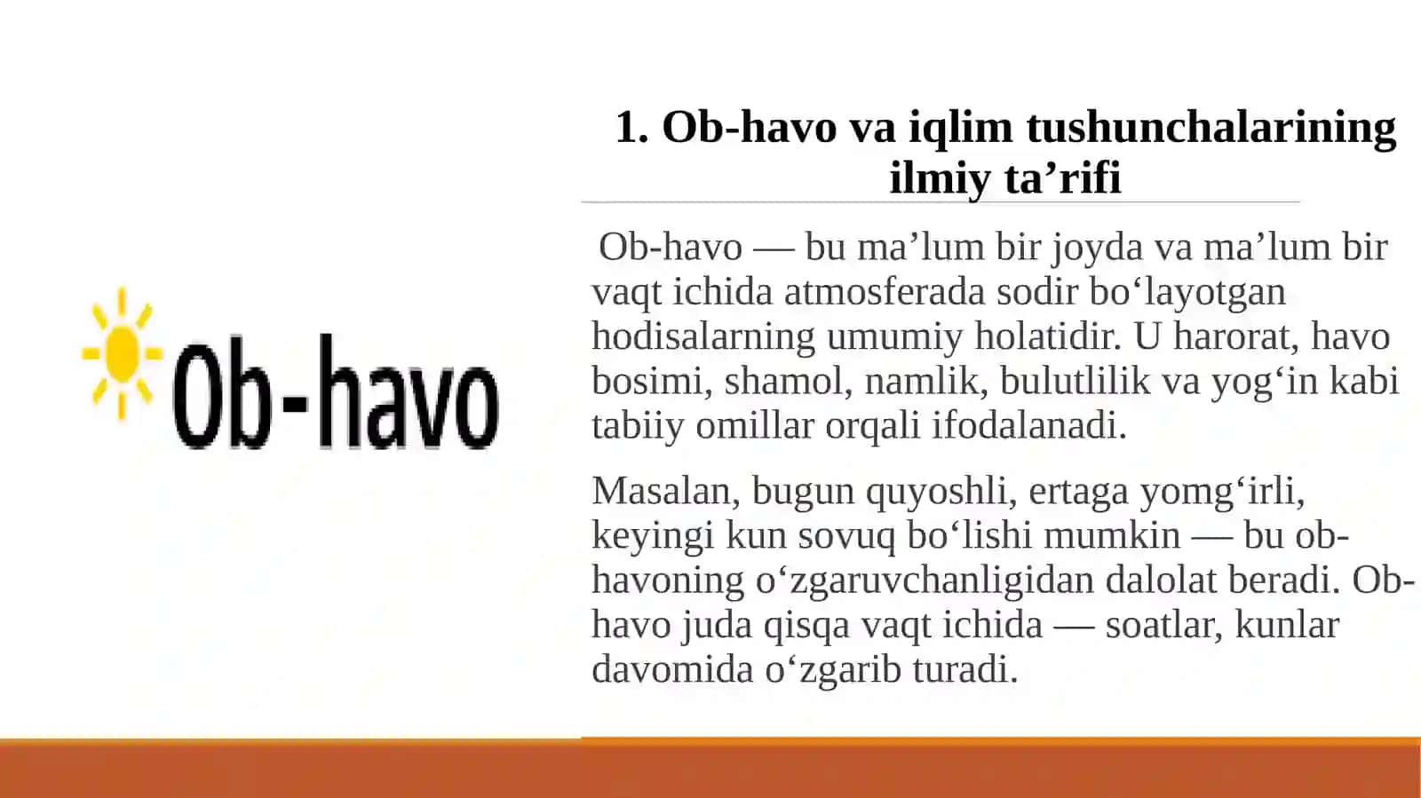 Iqlimvaob-havotushunchalari 3