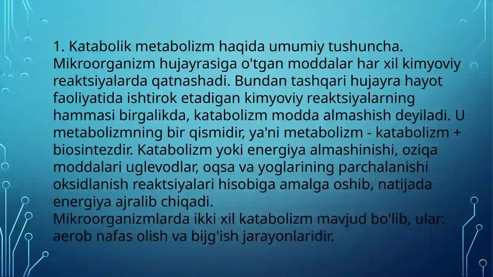 Katabolik metabolizm 3