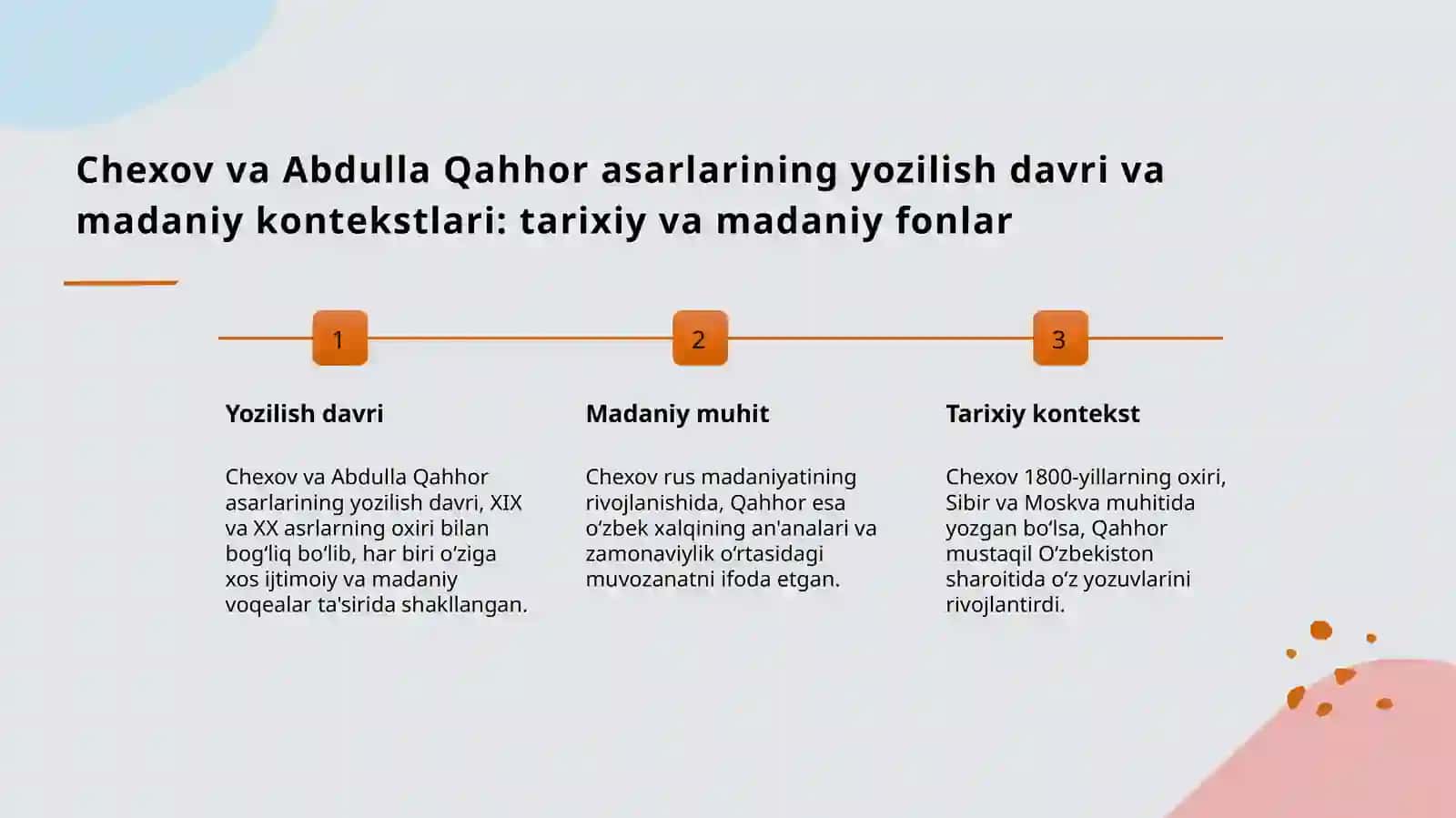 Chexov va Abdulla Qahhor asarlarining qiyosiy tahlili 3