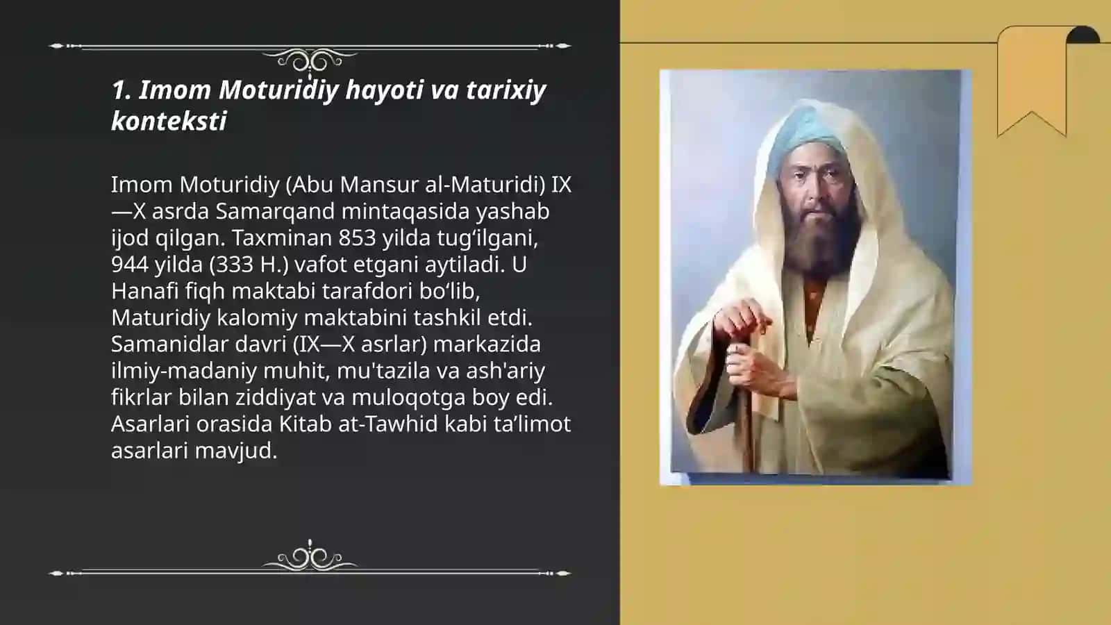 Imom Moturidiy va uning qarashlari 3