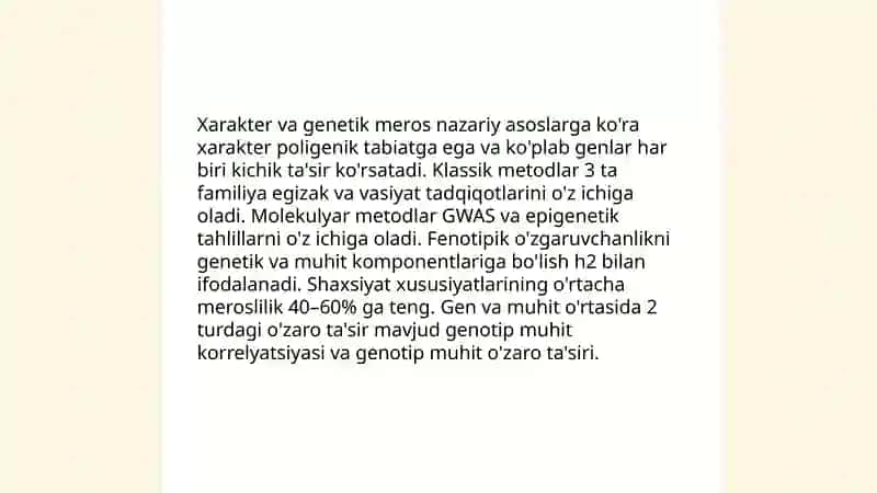 Xarakter va irsiyat 3