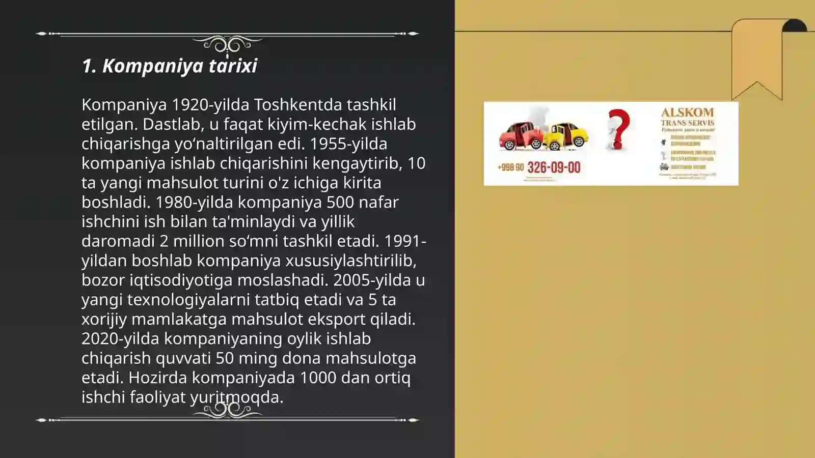 Kompaniya tarixi 3