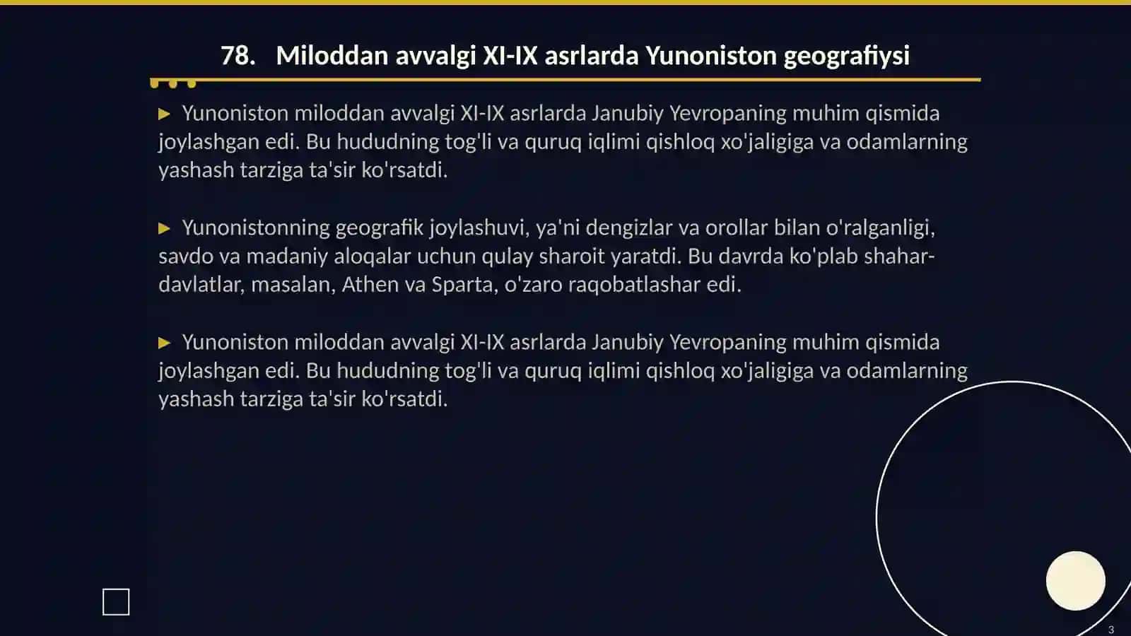 Miloddan avvalgi XI-IX asrlarda Yunoniston 3