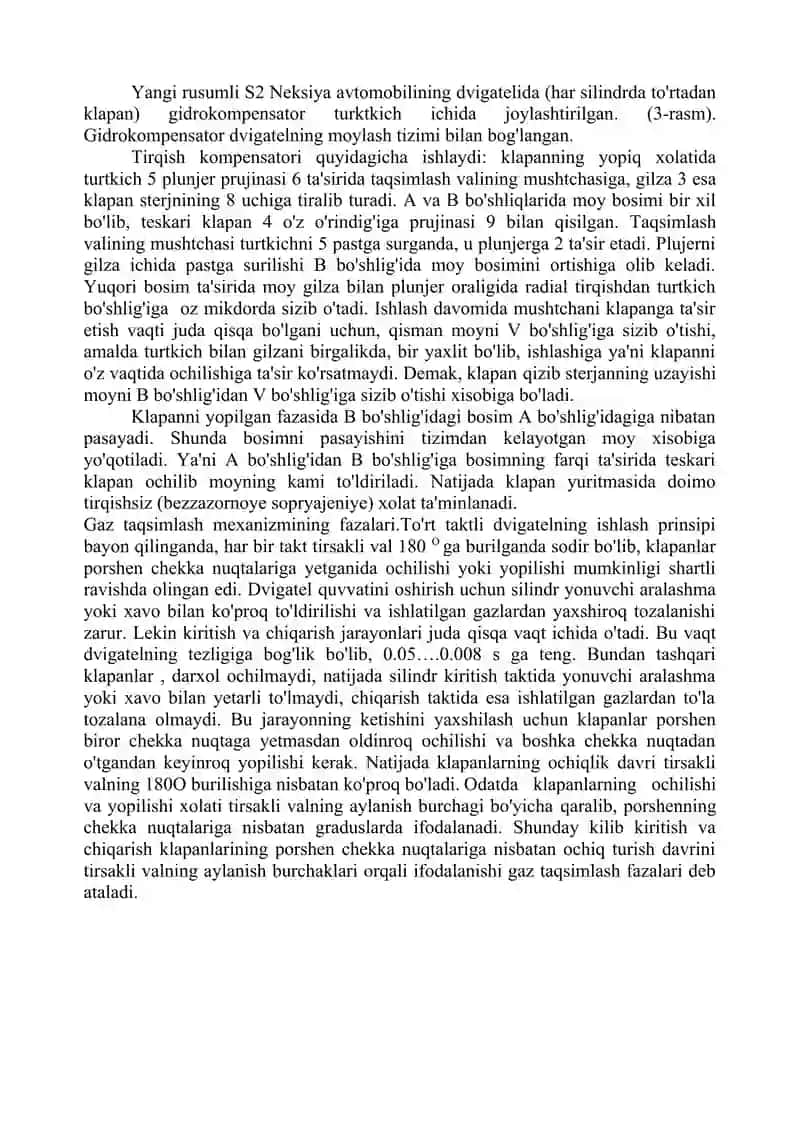 Gaz taqsimlash mexanizmi 3