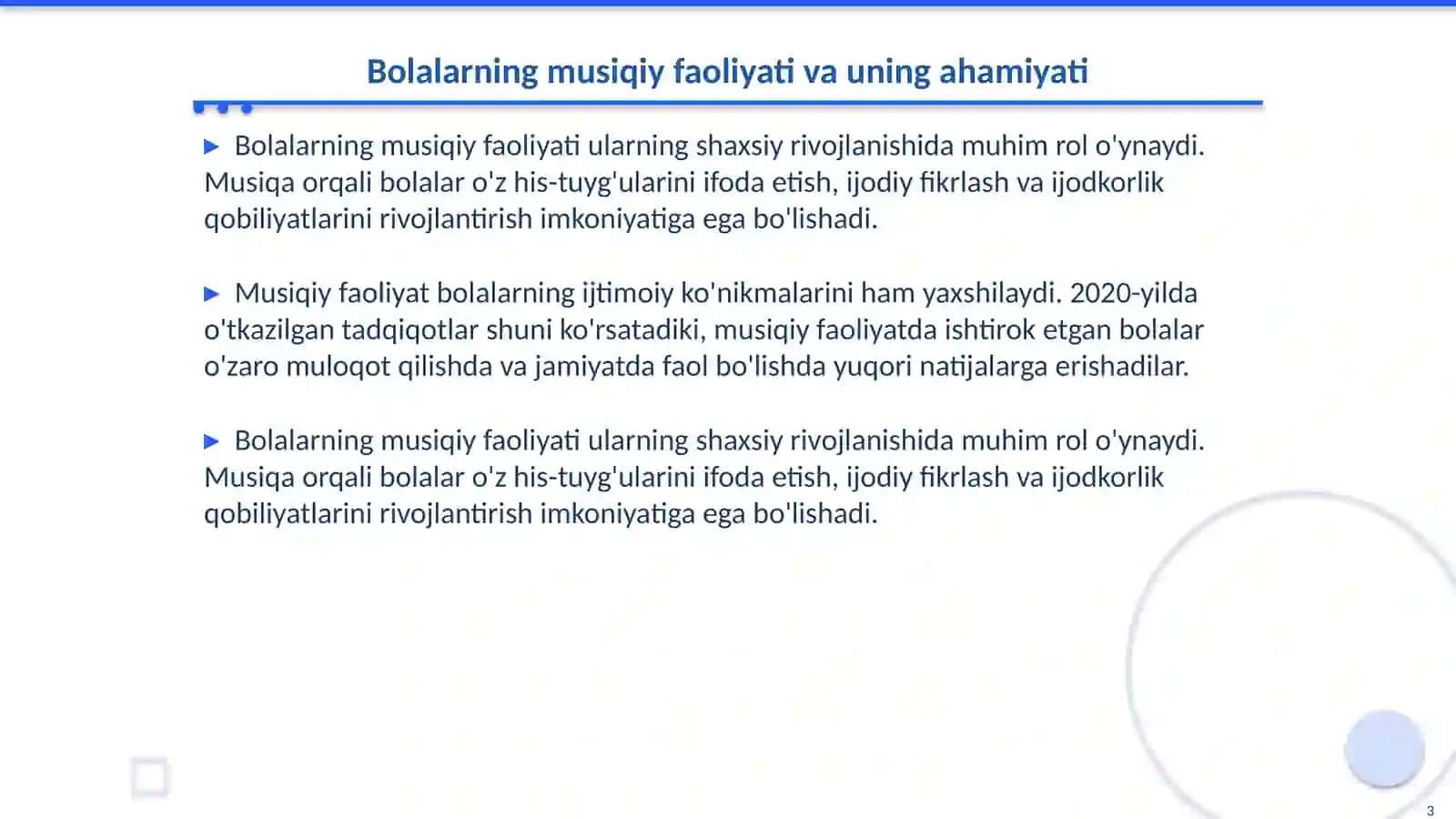 Bolalarning mustaqil musiqiy faoliyati 3