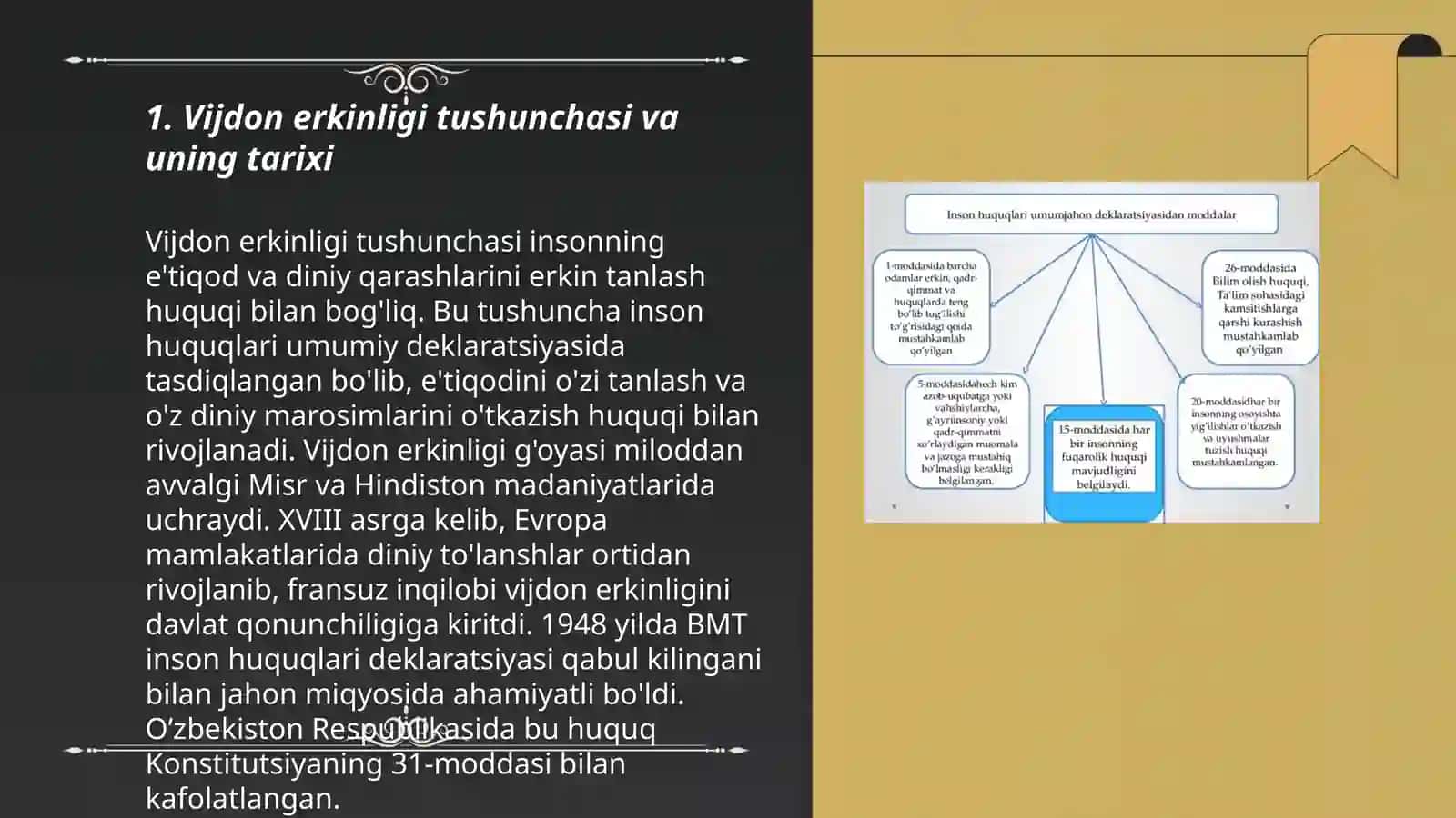 Vijdon erkinligi tushunchasi va uning tarixi 3