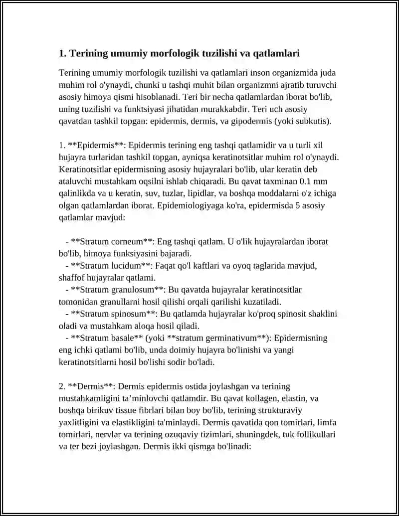 TERI VA UNING XOSILALARI. TERI TARAQQIYOTI VA MORFOFUNKSIONAL TAVSIFI 3