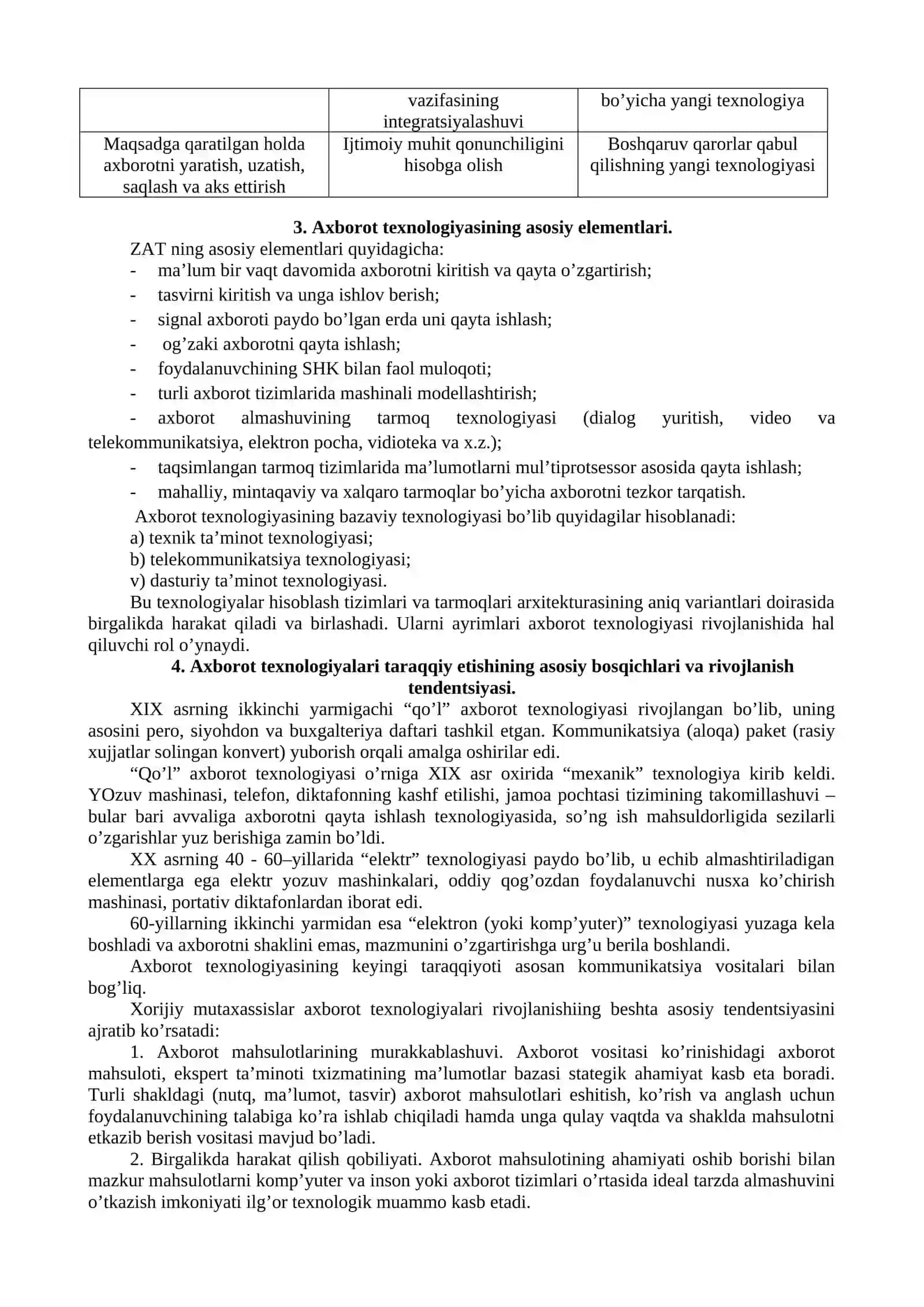 Texnik tizimlarda axborot texnologiyalari fanini o'rganish 3