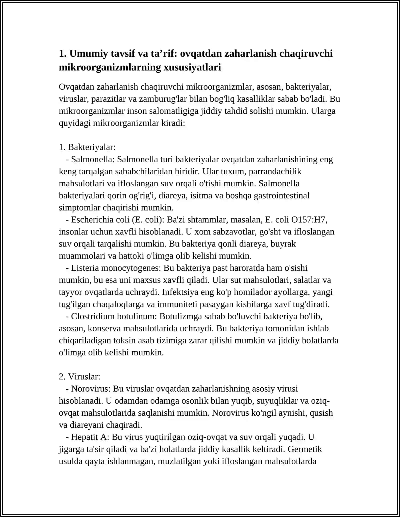 OVQATDAN ZAHARLANISH CHAQIRUVCHI MIKROORGANIZIMLARGA HARAKTERISTIKASI 3