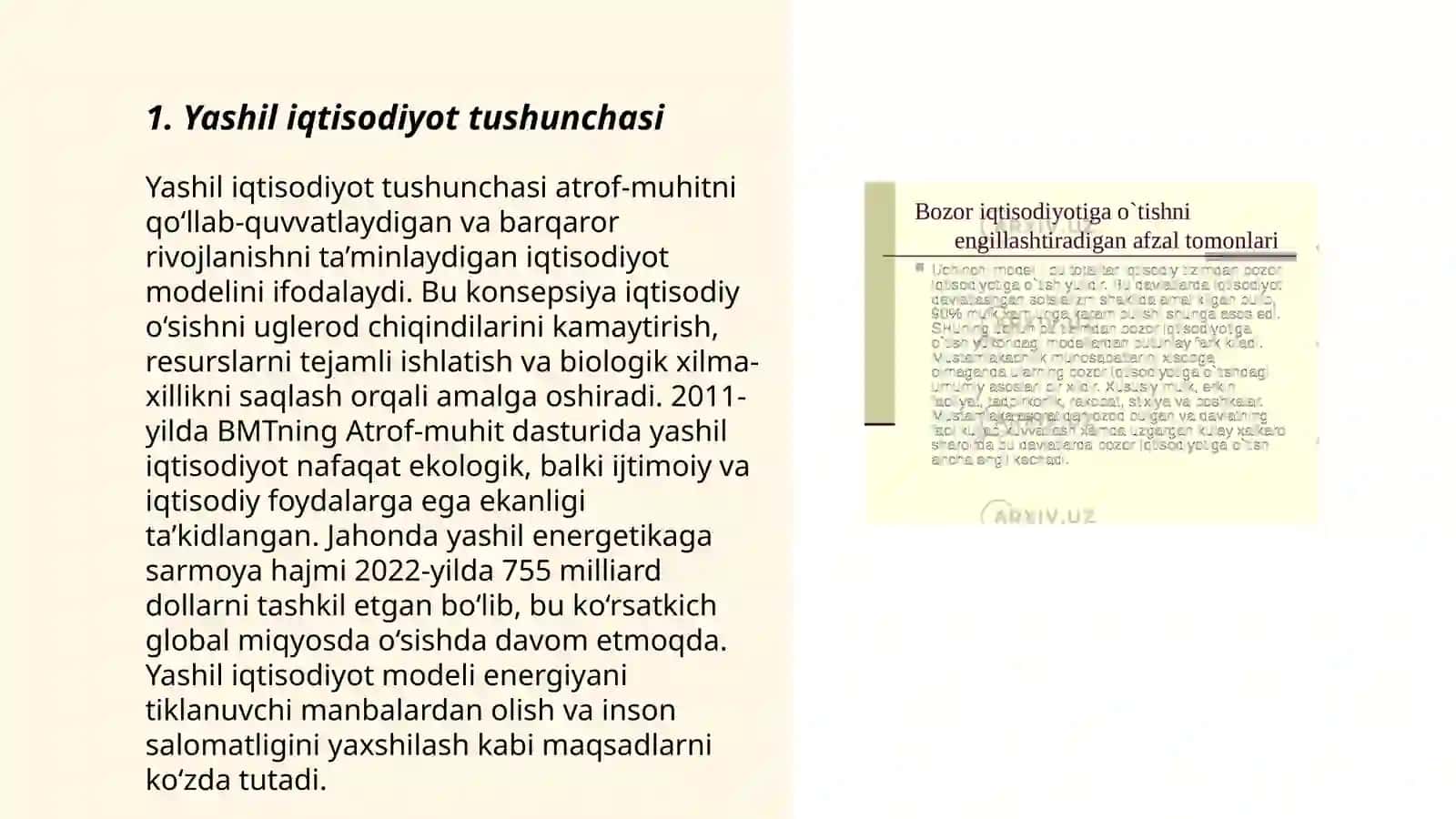 Yashil iqtisodiyot tushunchasi 3