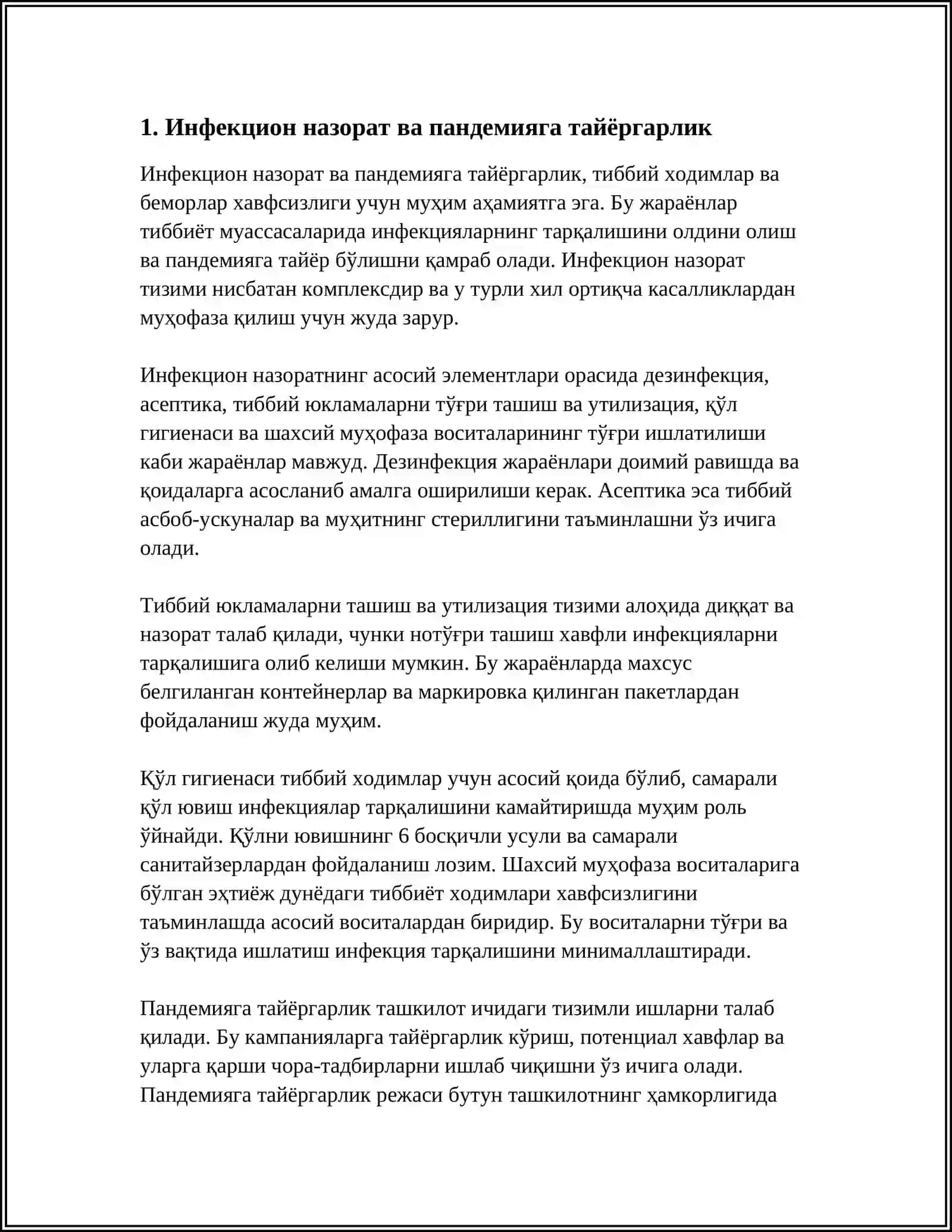 ТИББИЙ ХОДИМЛАР ХАВФСИЗЛИГИ. БЕМОРЛАР ХАВФСИЗЛИГИ 3