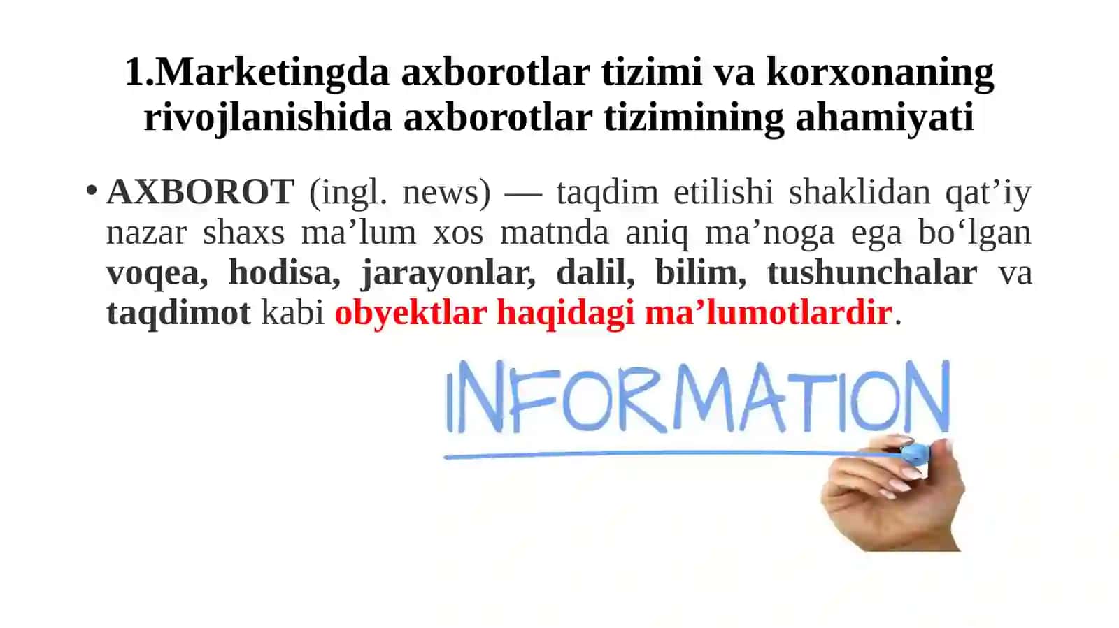 Marketing Faoliyatini Axbarot Ta’minoti 3