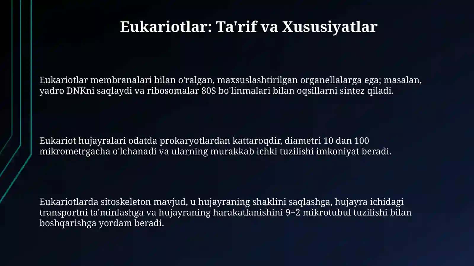 Eukariotlar va ularning kelib chiqishitoʻgʻrisidaginazariyasi 3