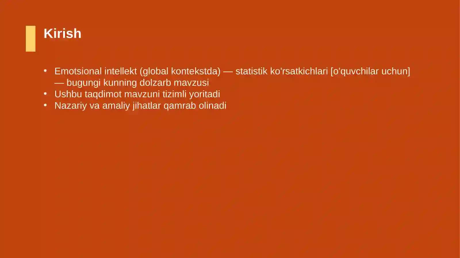 Emotsional intellekt (global kontekstda) — statistik ko'rsatkichlari [o'quvchilar uchun] 3