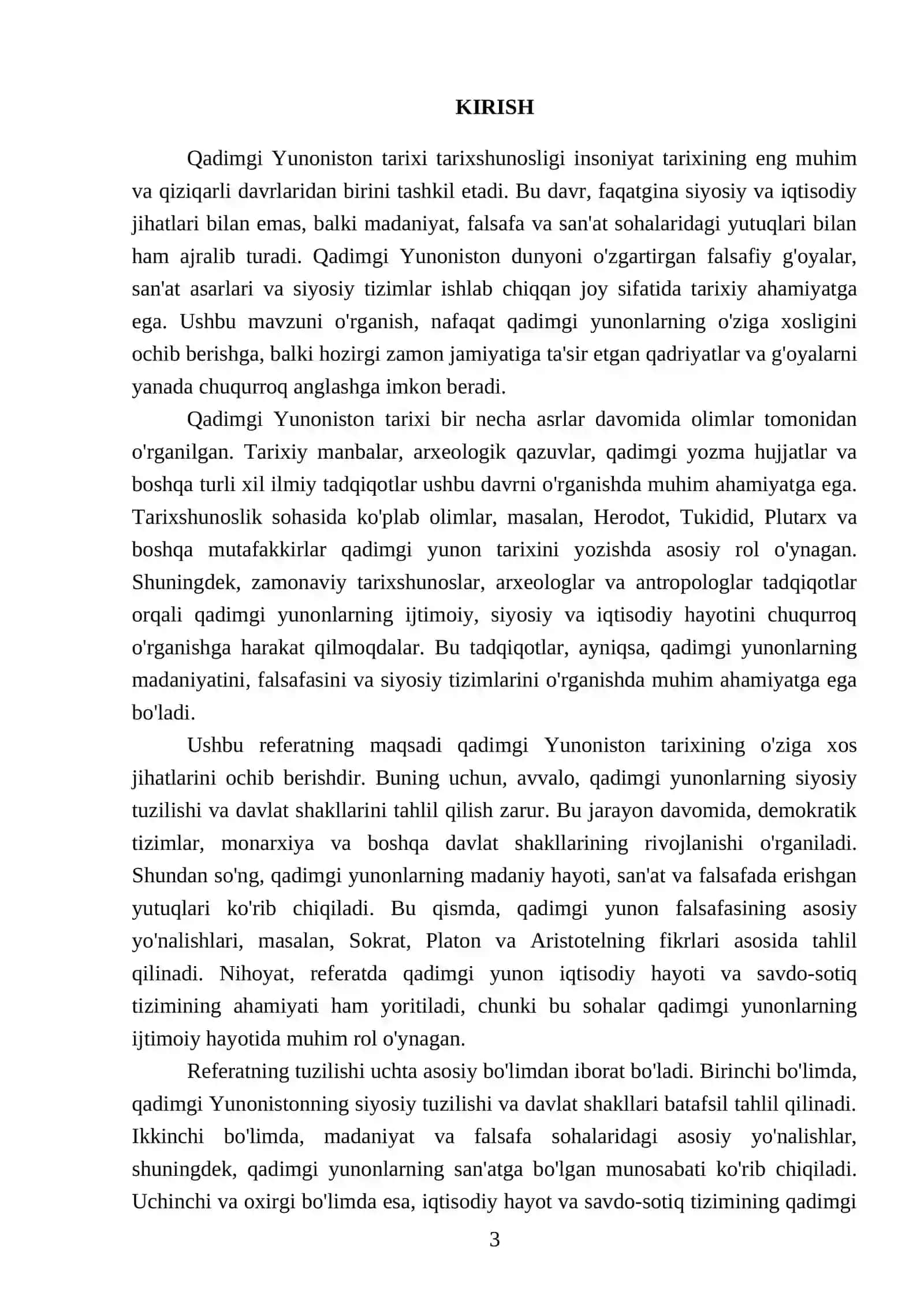 "Qadimgi Yunoniston tarixi tarixshunosligi" 3