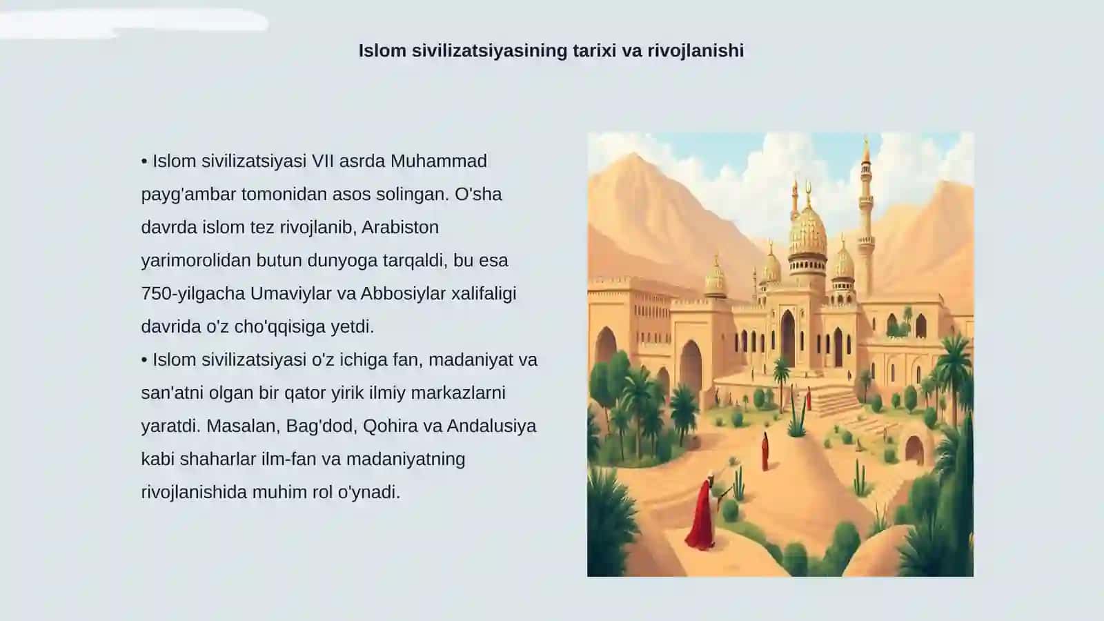 Hozirgi davr islom sivilizatsiyasining ahamyati 3
