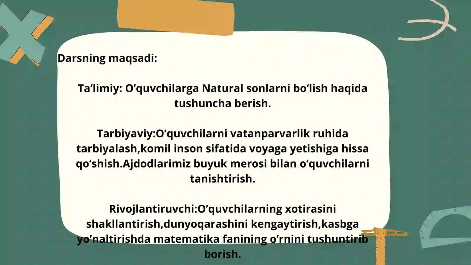 Natural sonlarni bo‘lish 3