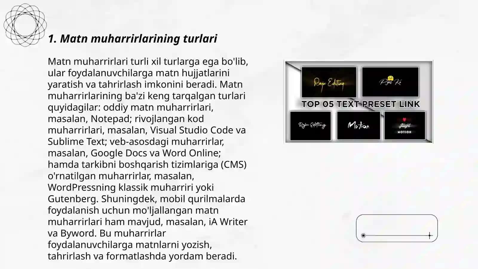Matn muharrirlari 3