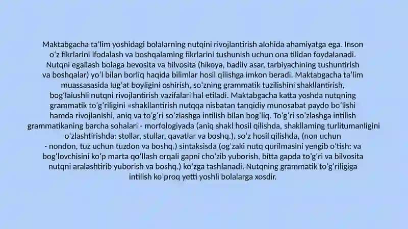 Bolalar nutqi va uning o'ziga xos xususiyatlari 3