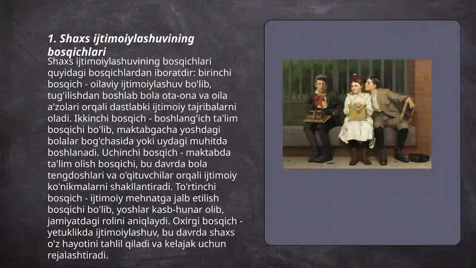 Shaxs ijtimoyilashuvi va ijtimoiy hulq atvor 3