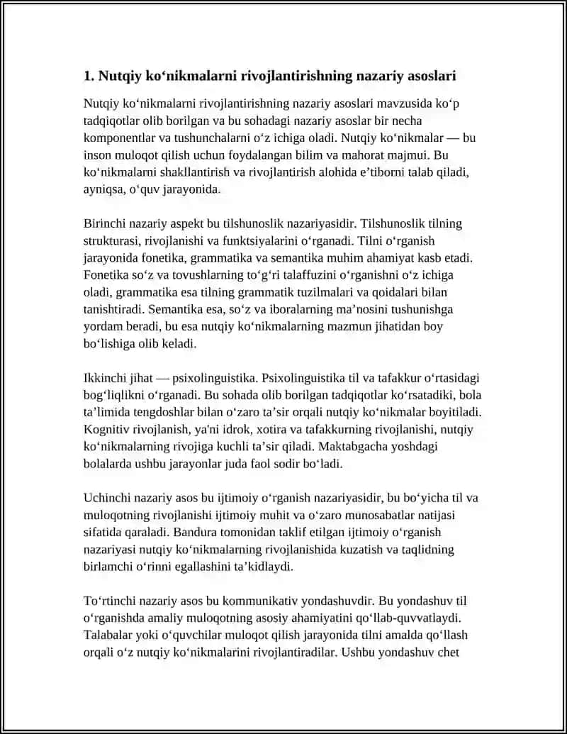 Nutqiy koʻnikmalarni rivojlantirish asoslari va uning vazifasi 3