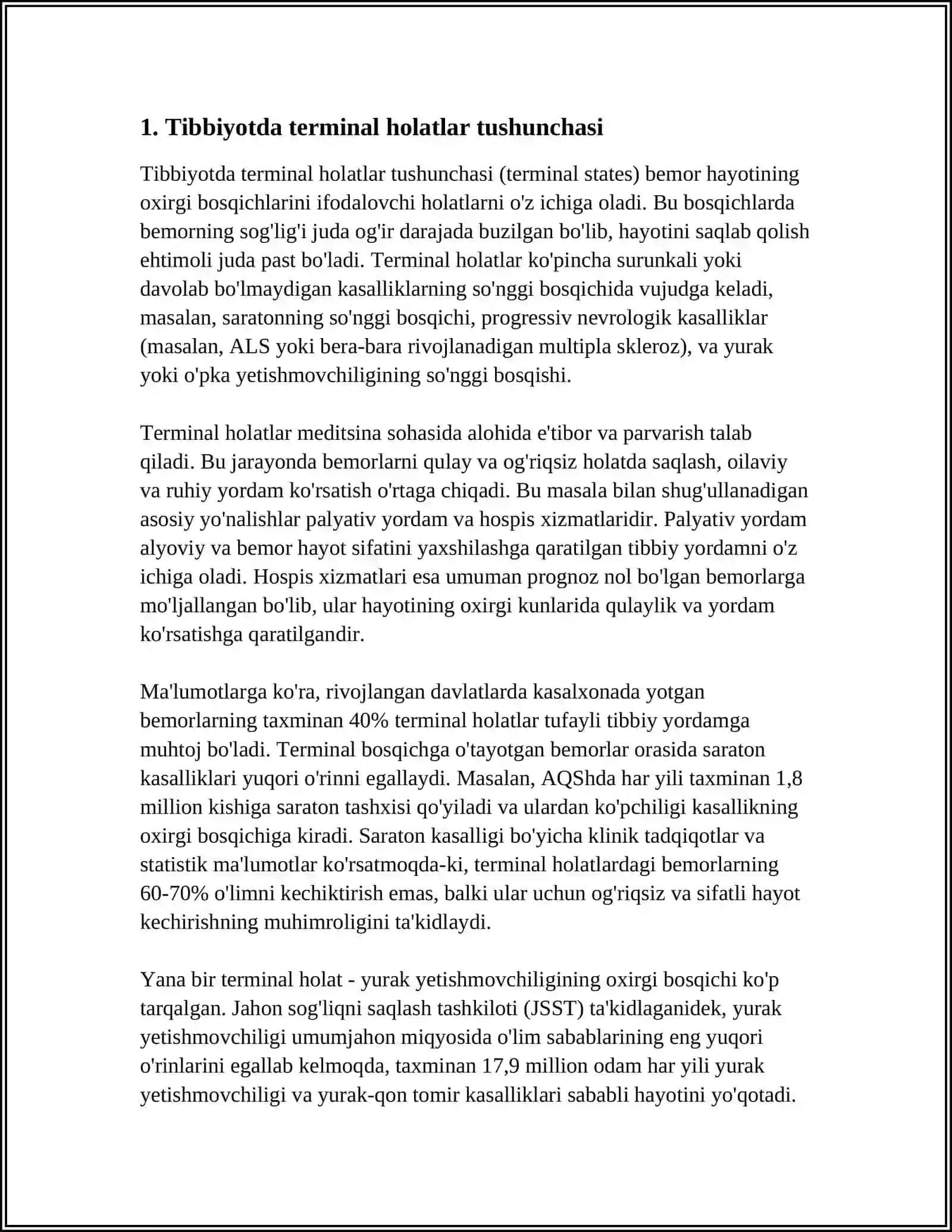 SUD TIBBIYOT TANATOLOGIYASI, TERMINAL HOLATLAR 3