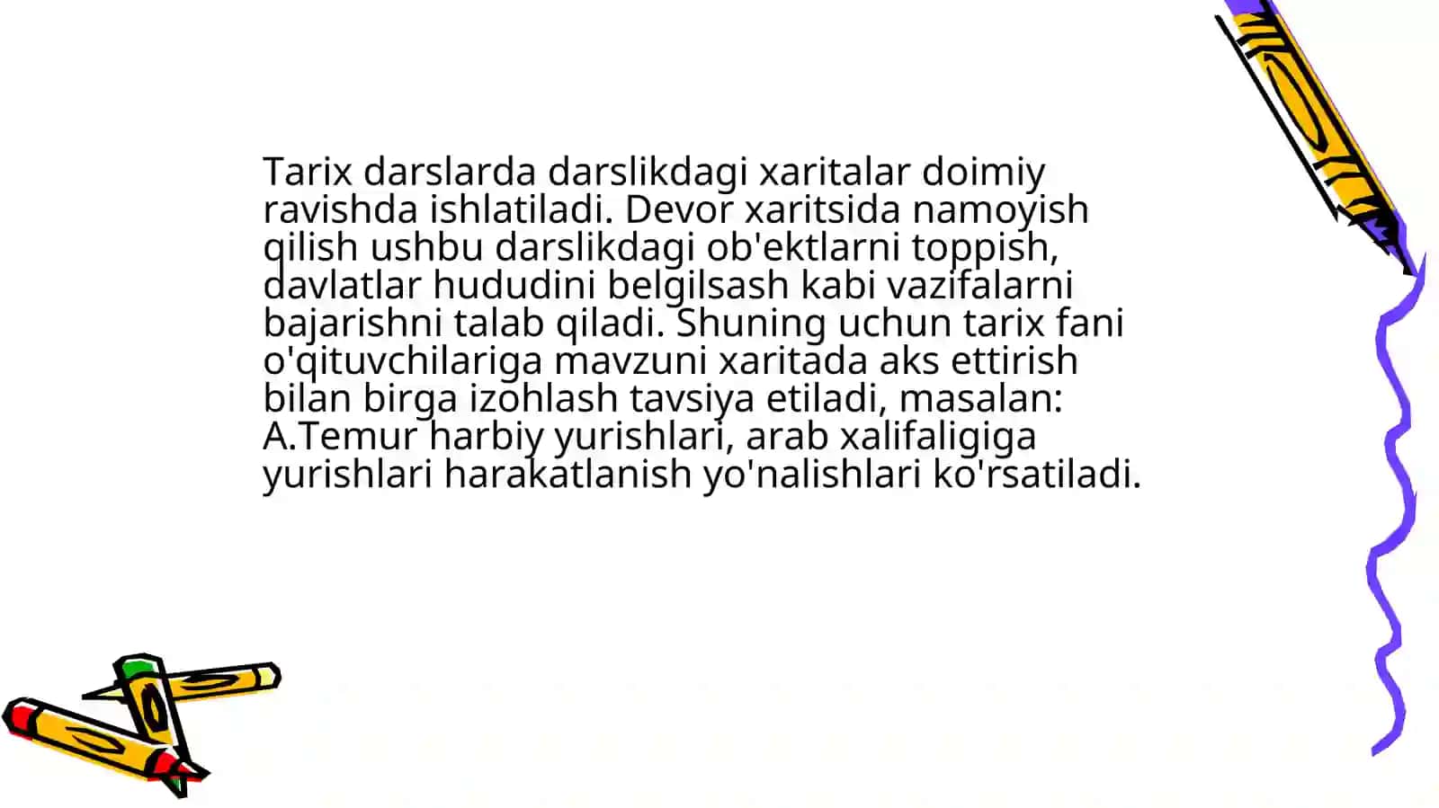 Tarix tizimida xaritalardan foydalanish usullari 3