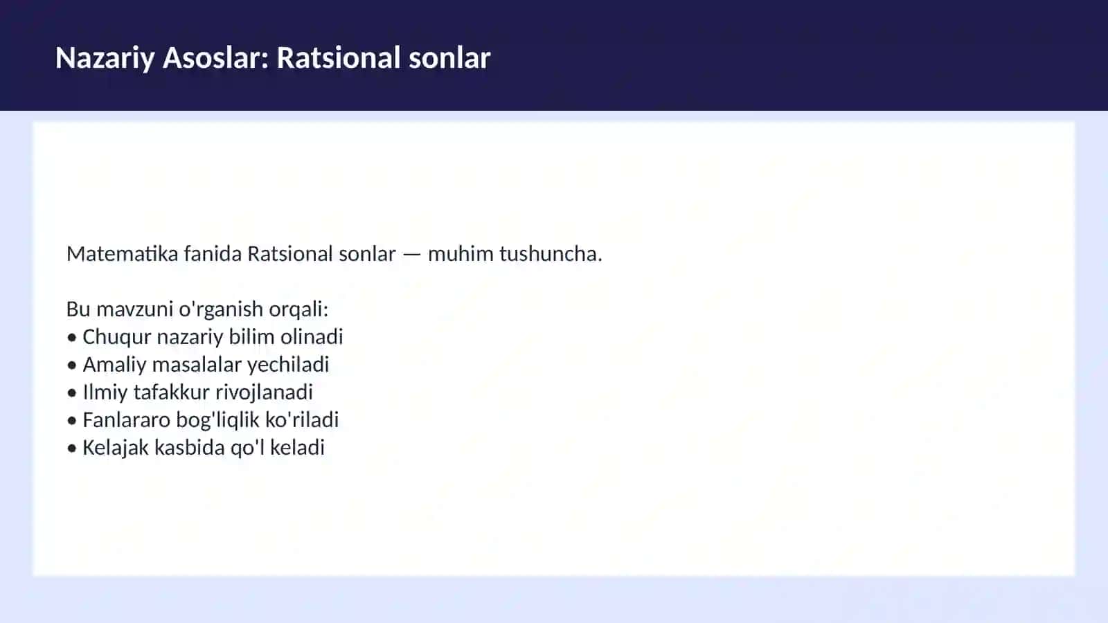Sonlar nazariyasi 3