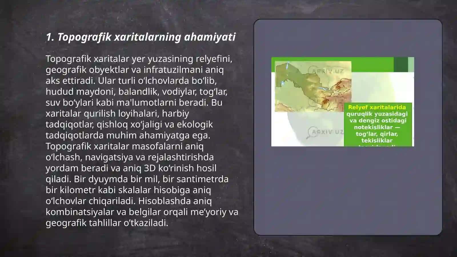 Topografik xaritalar va xaritalar nomenklaturasi 3