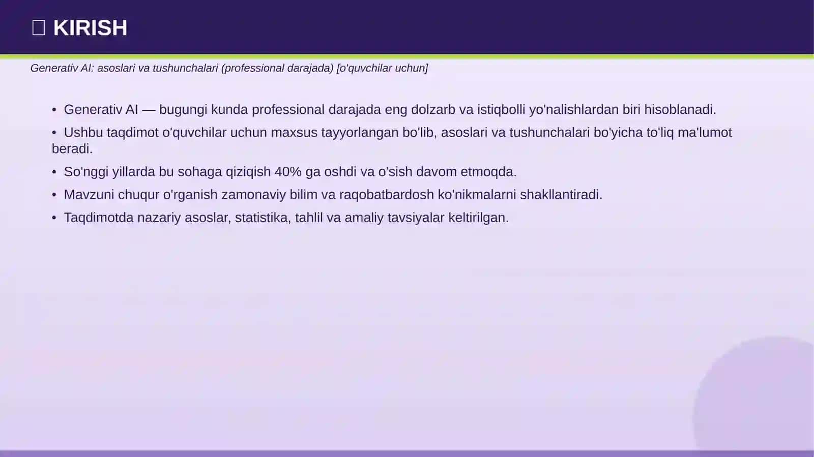 Generativ AI: asoslari va tushunchalari (professional darajada) 3