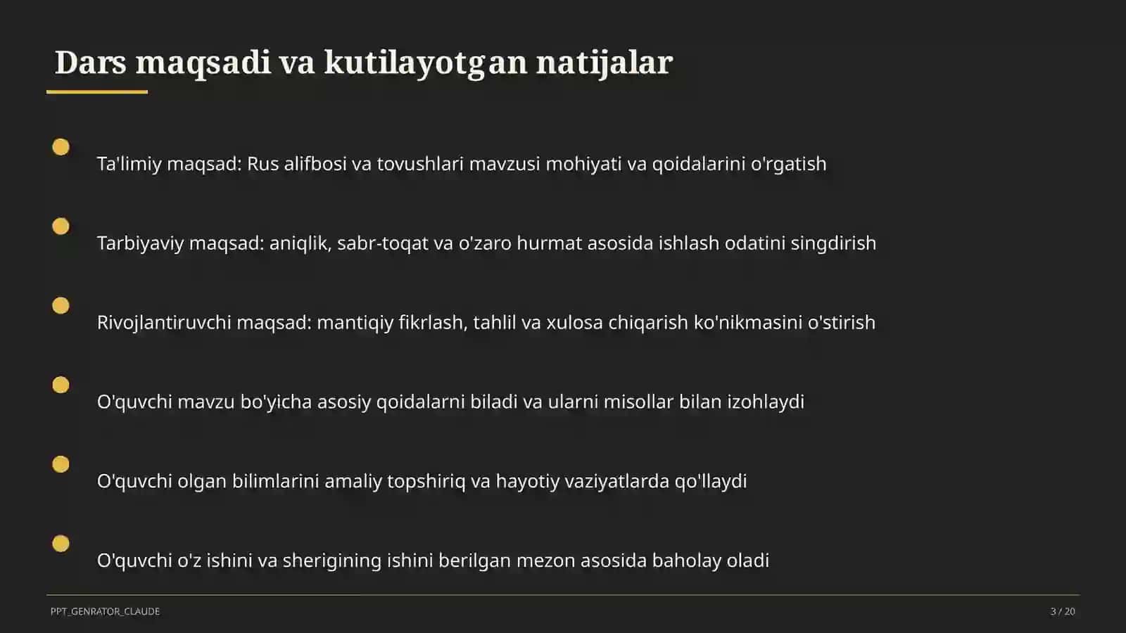 Rus alifbosi va tovushlari (2-sinf) 3