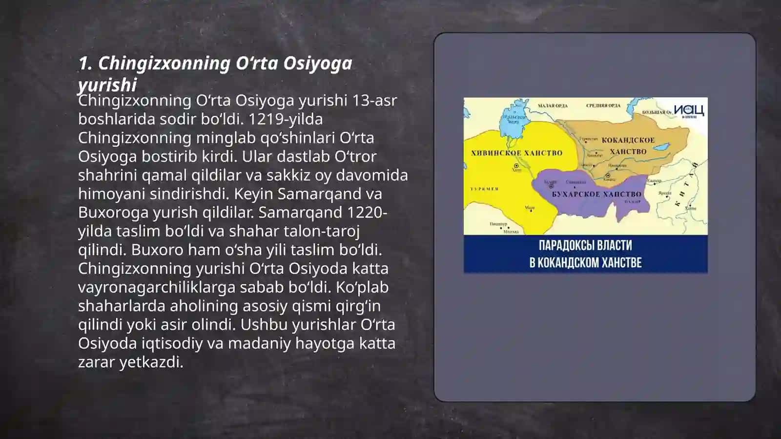 Chingizxon va Sulton Muhammad Xorazmshoh oʻrtasidagi munosabatlar 3
