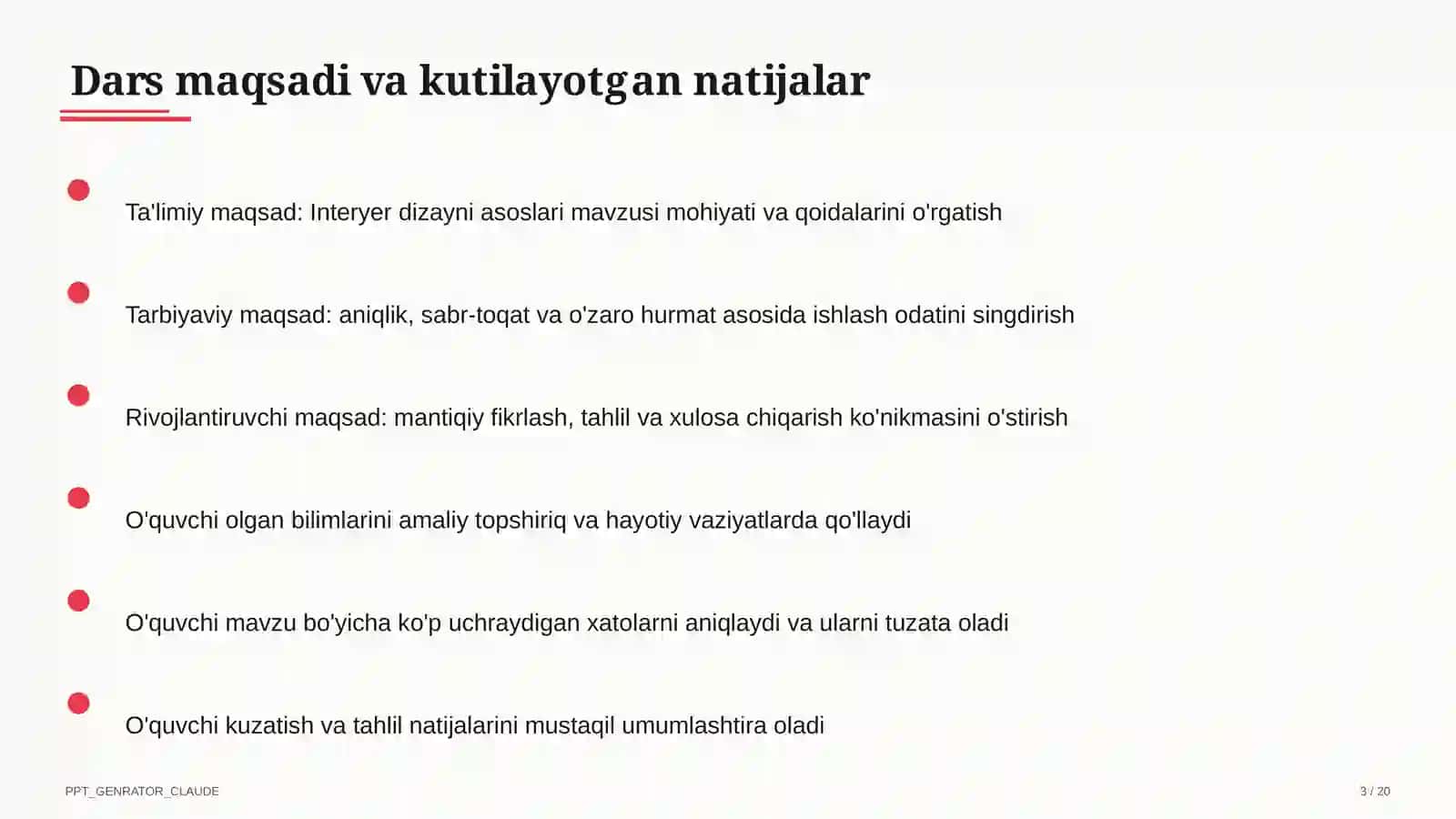 Interyer dizayni asoslari (8-sinf) 3