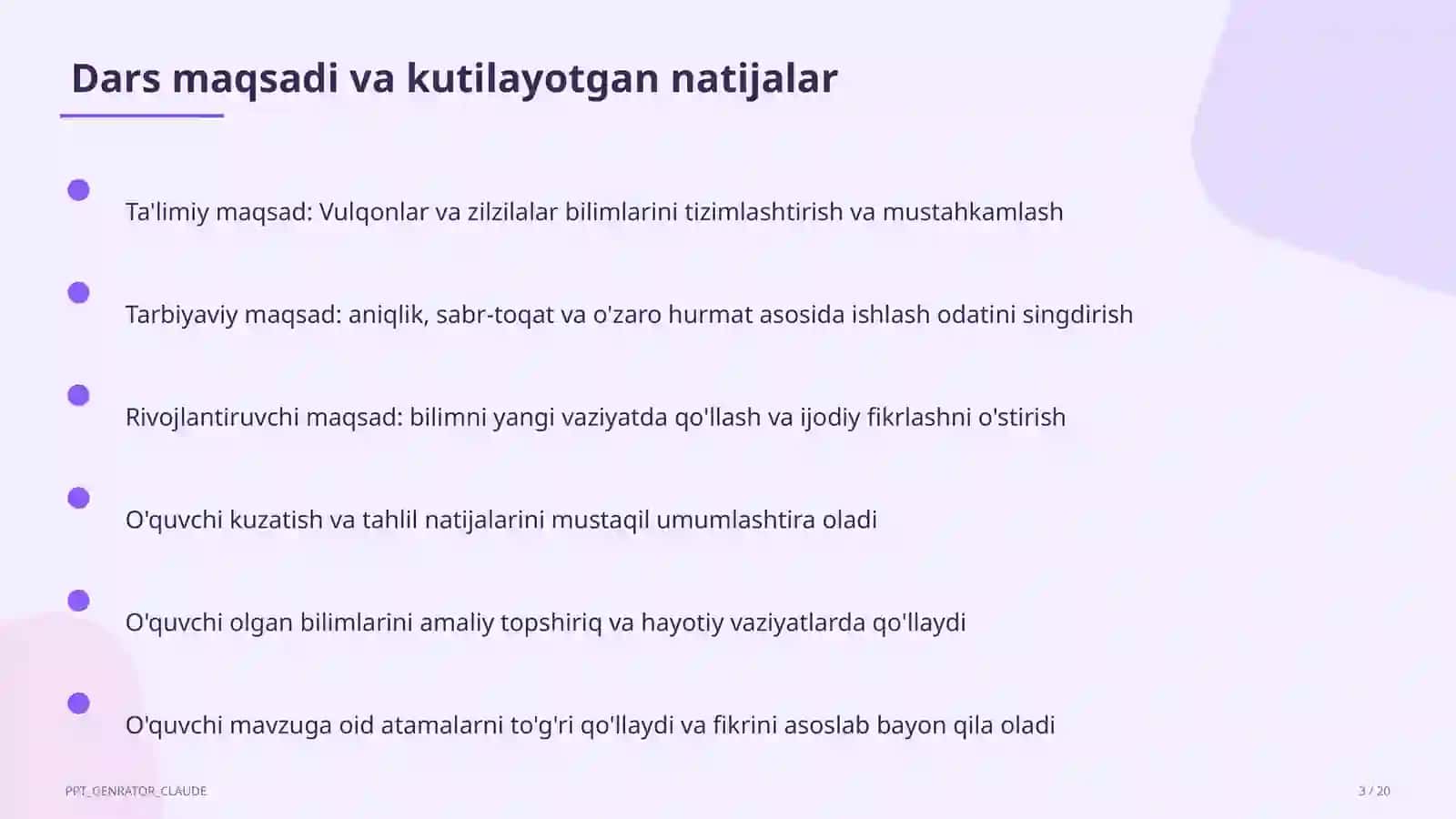 Vulqonlar va zilzilalar (5-sinf) 3