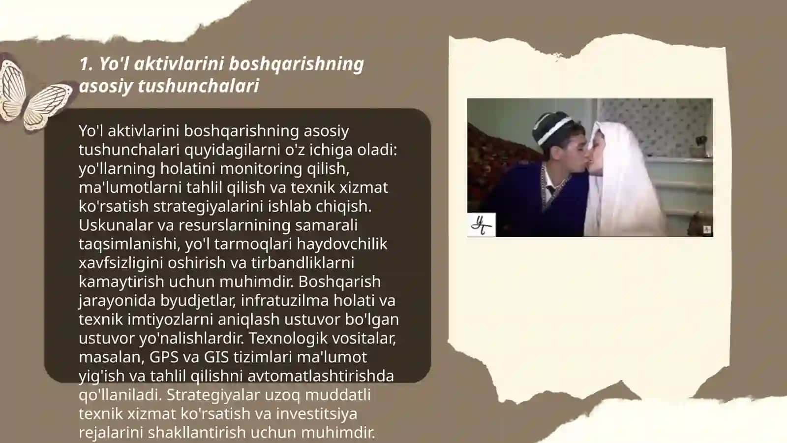 Yo'l aktivlarini boshqarish boyicha asosiy tushunchalarni tahlil qilish 3