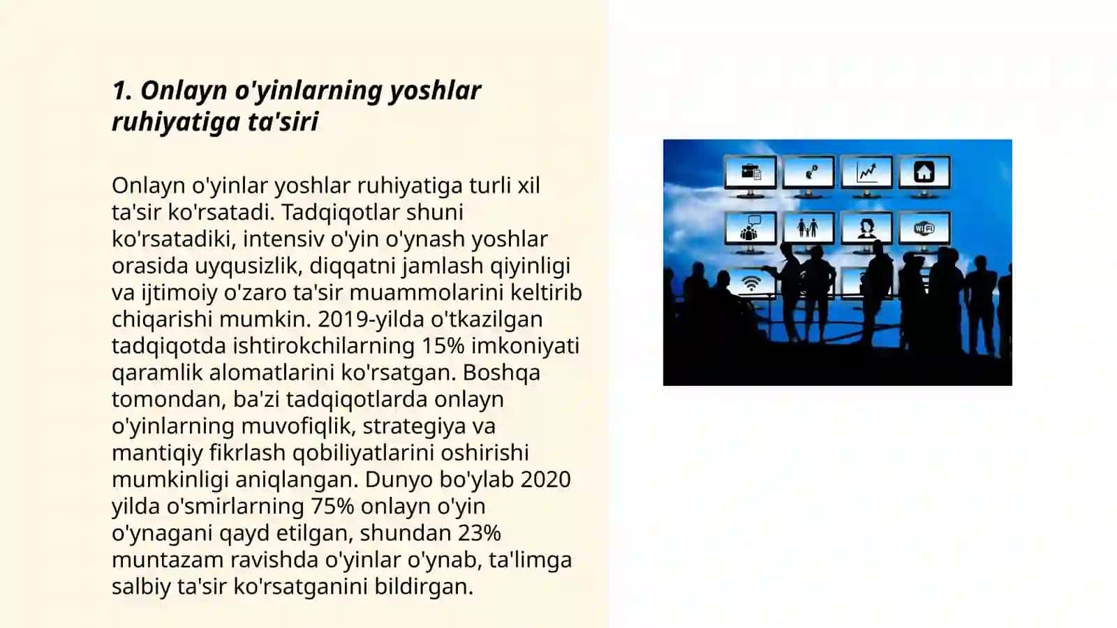 Onlayn o'yinlarning yoshlar ongiga ta'siri 3