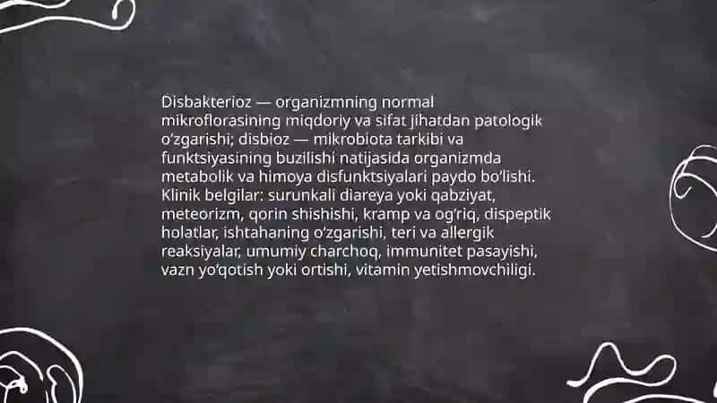Disbakterioz, disbioz, kelib chiqiqshida qatnashuvchi omillar 3
