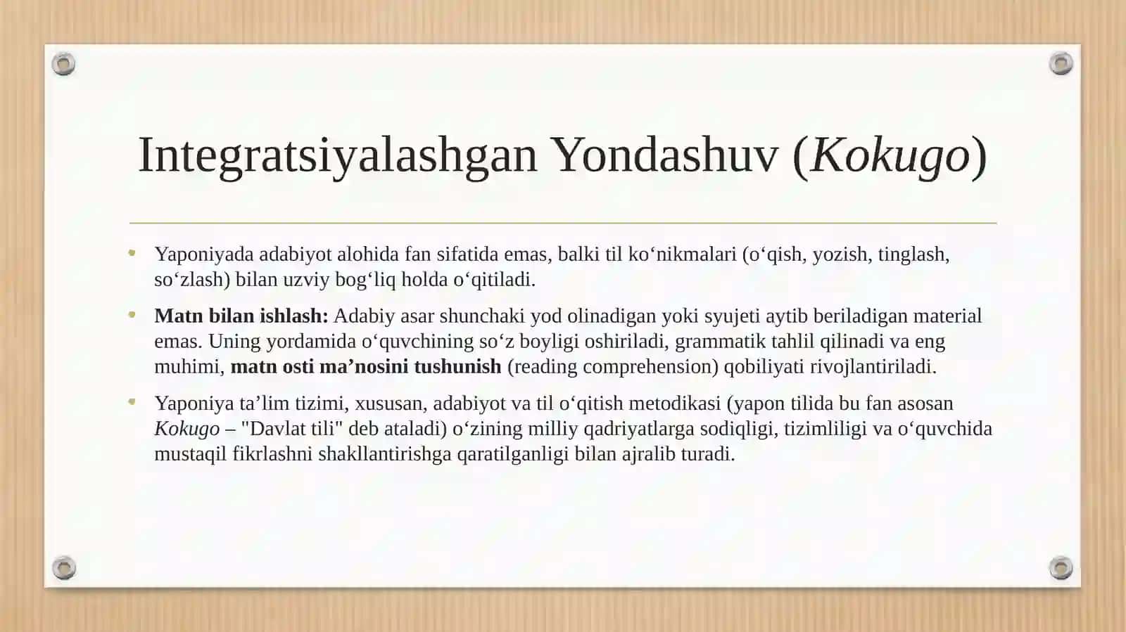 Adabiy ta’limda Yaponiya tajribasi 3
