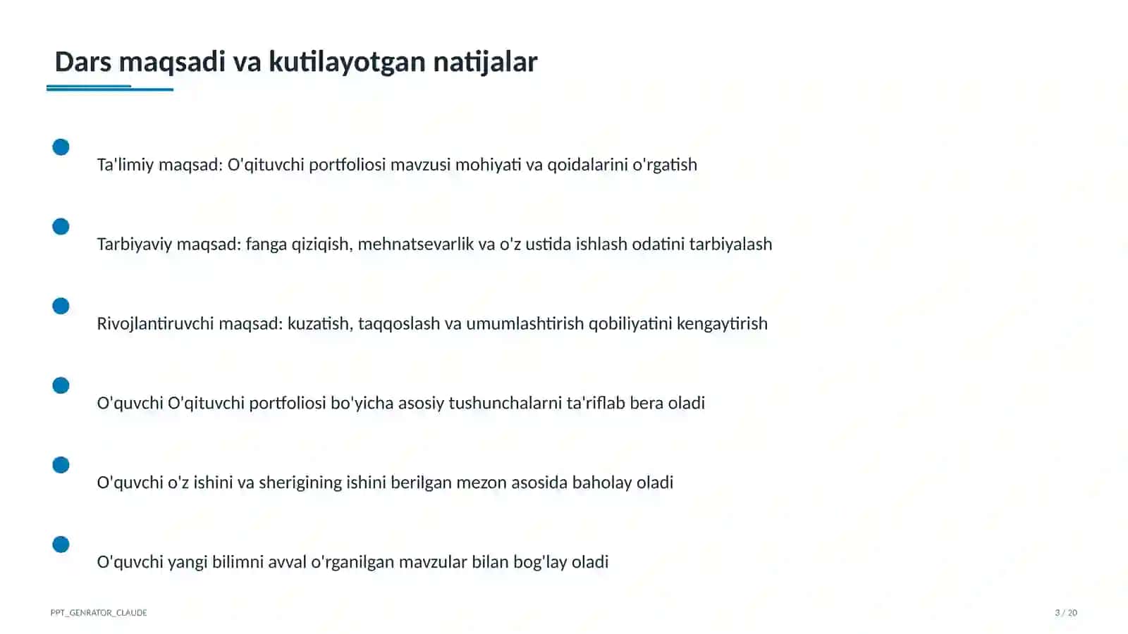 O'qituvchi portfoliosi 3