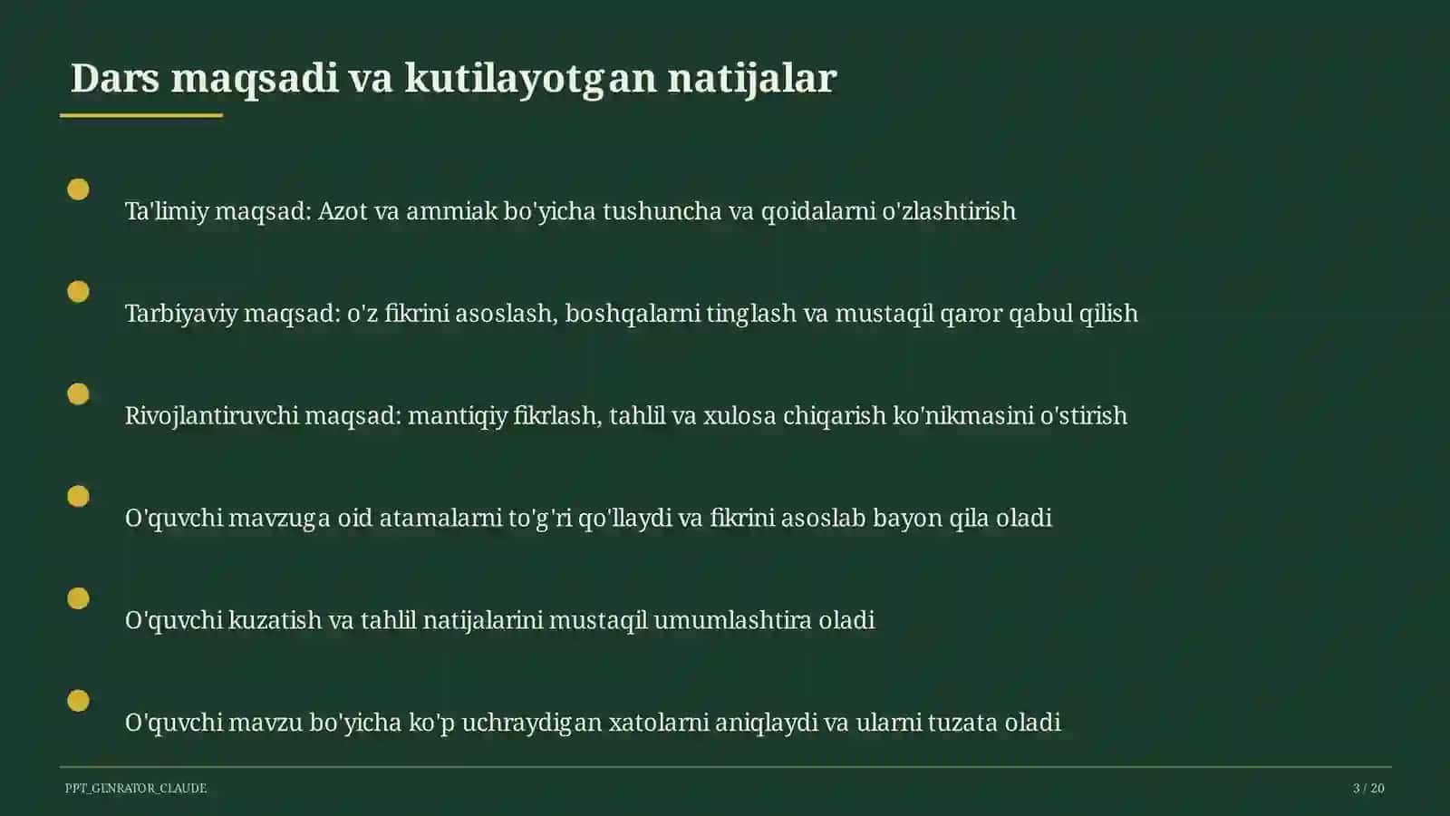 Azot va ammiak (9-sinf) 3