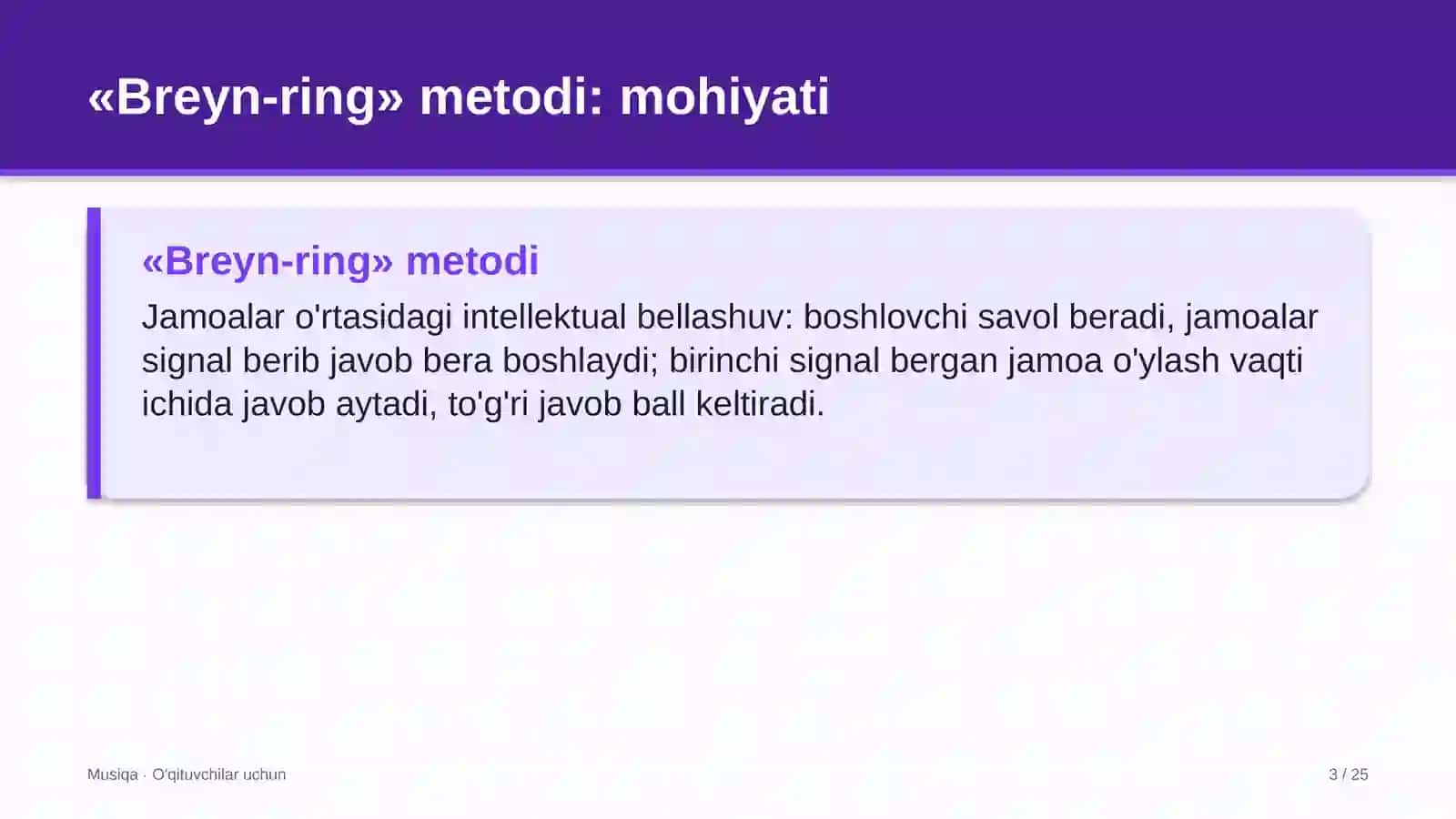 musiqa darslarida breyn ring metodidan foydalanish 2953 3