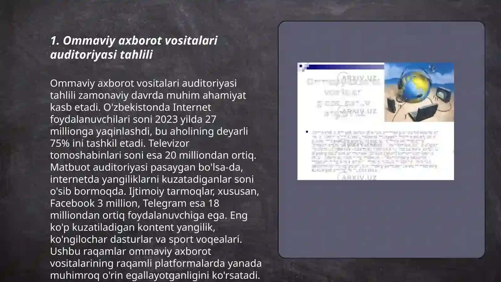 Ommaviy axborot vositalari auditoriyasi tahlili 3