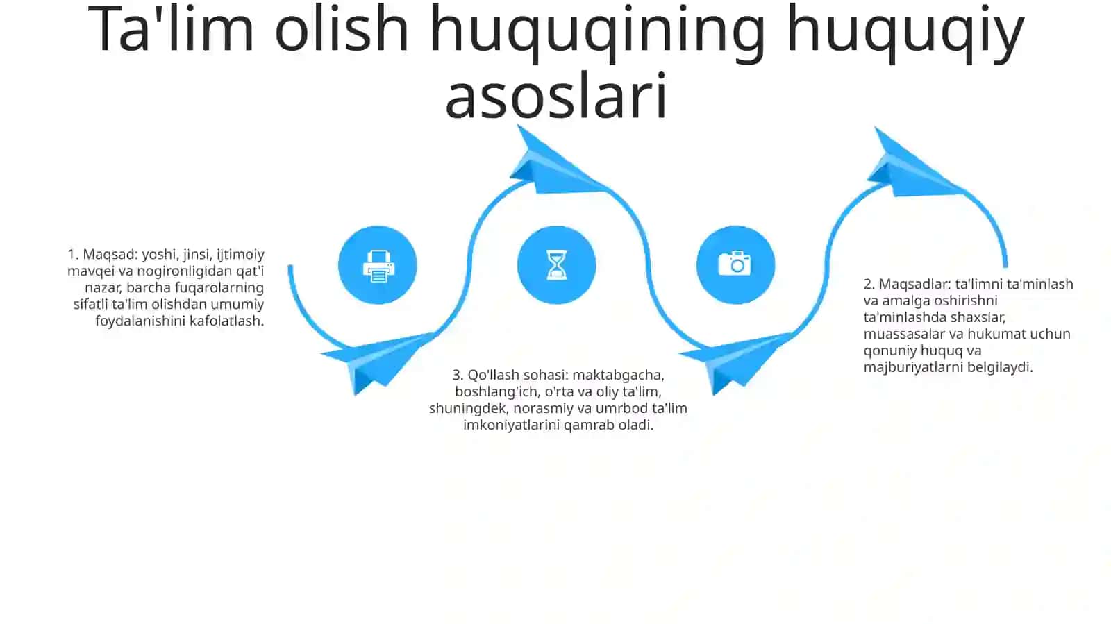 Bolani Ta'Lim Olish Huquqni Amalga OshirishTogrisidaTa'LimTo'G'RisidagiQonun Rejasi Bilan 3