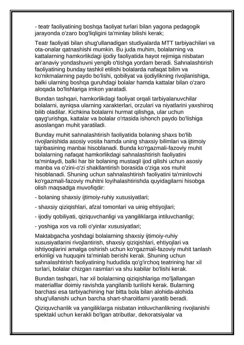 Sahnalashtirish faoliyati vositasida bolalarda ijodiy qobiliyatlarini rivojlantirish usullari 3