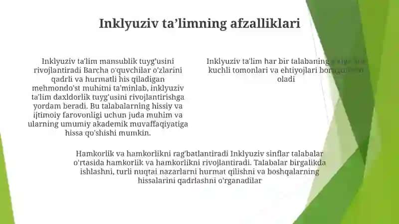 Inklyuziv TaʼLimning Maqsadi Va Vazifalari 3