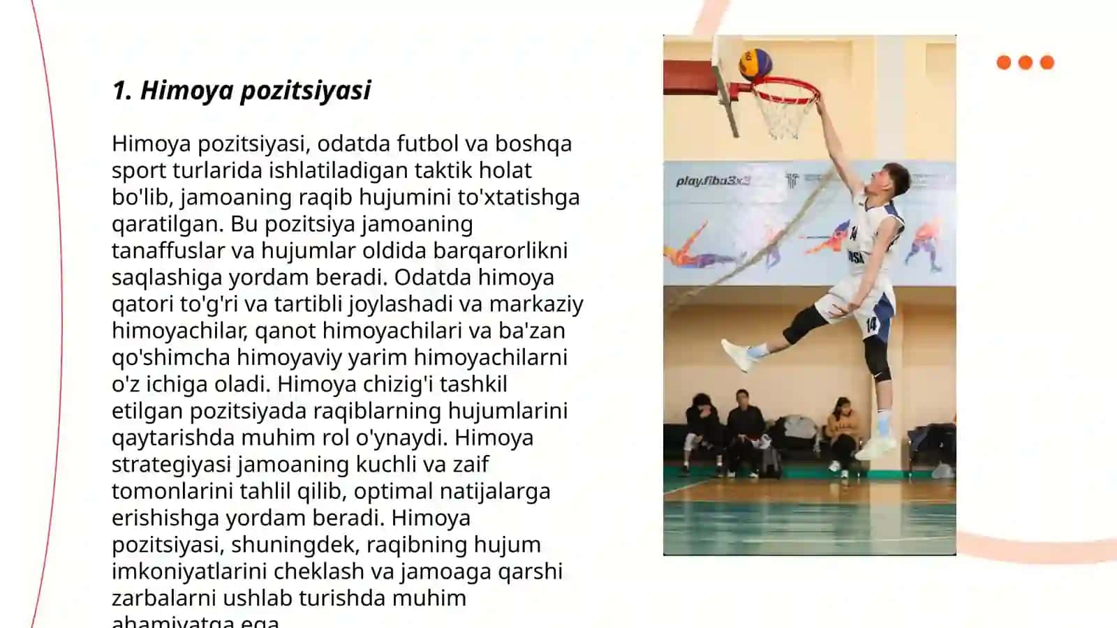 Basketbol oyinida himoya va xujum texnikasi 3