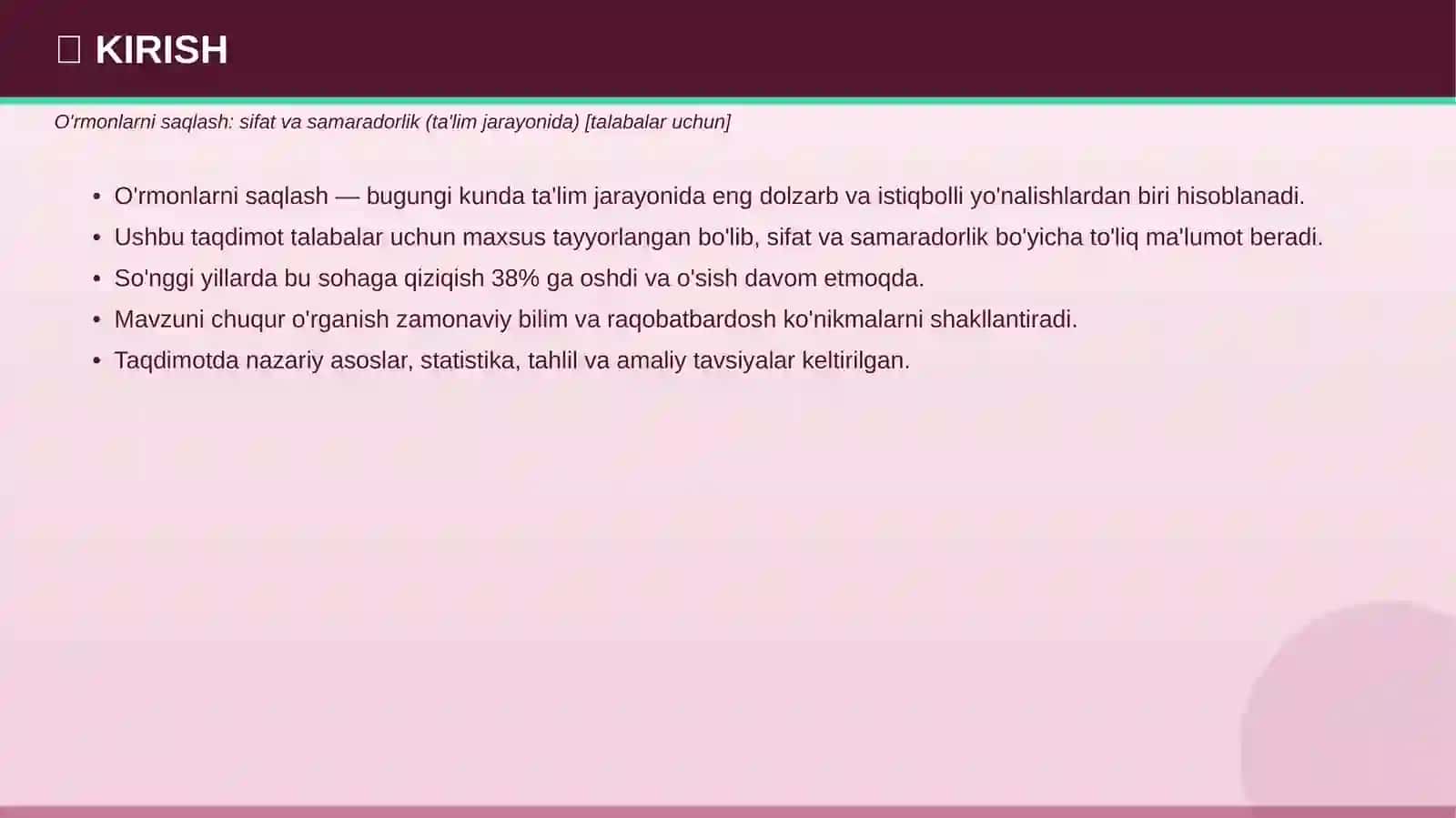 O'rmonlarni saqlash: sifat va samaradorlik 3