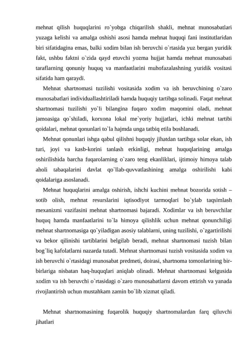 Mehnat shartnomasi taraflarining moddiy javobgarligi tushunchasi va turlari 3