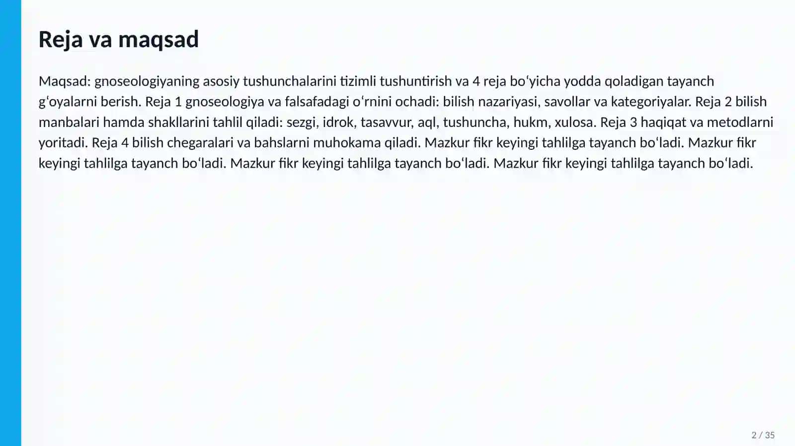 Gnoseologiya: bilish nazariyasi 3