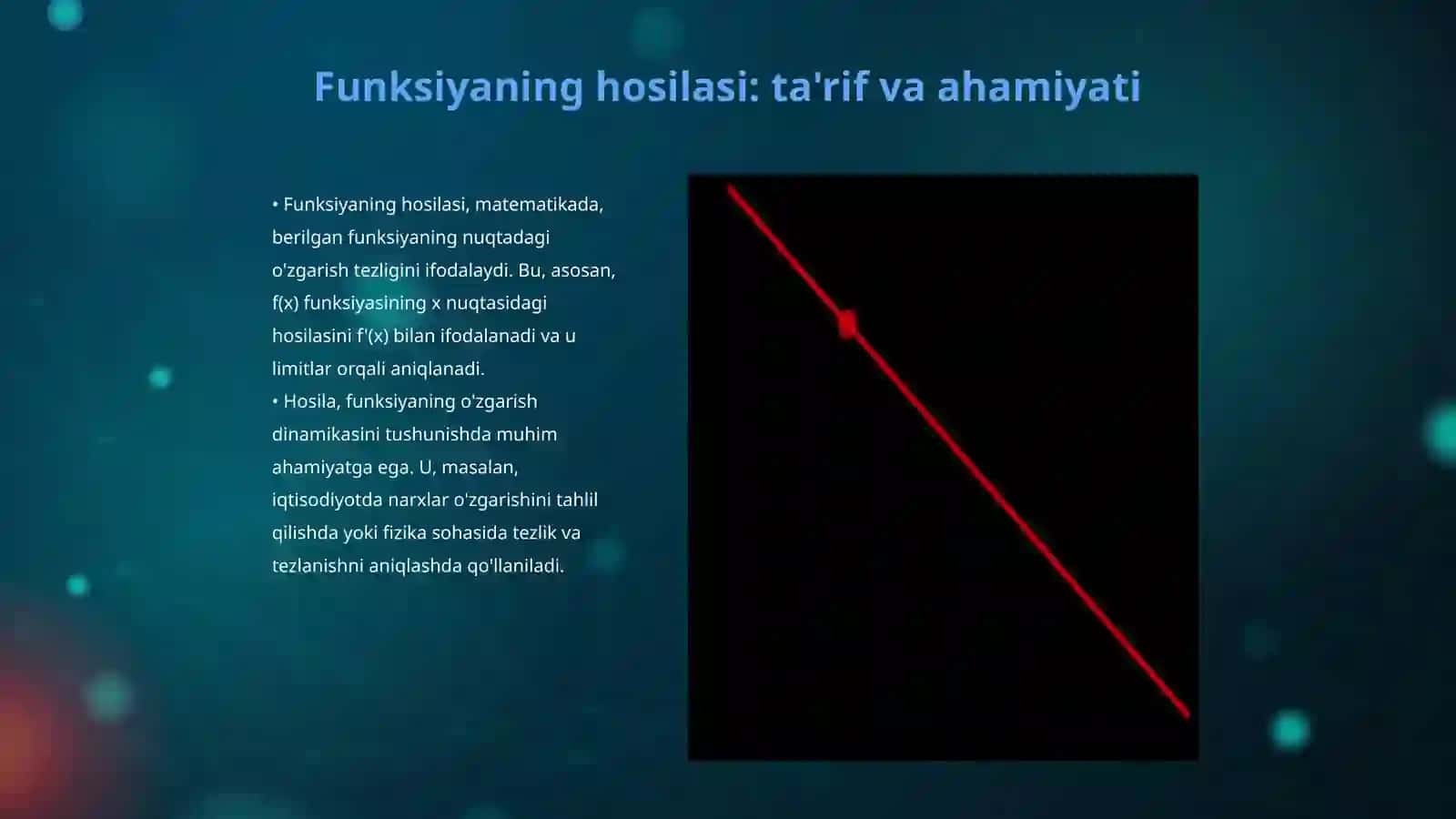 Funksiyaning hosilasi va uning geometrik maʼnosi 3